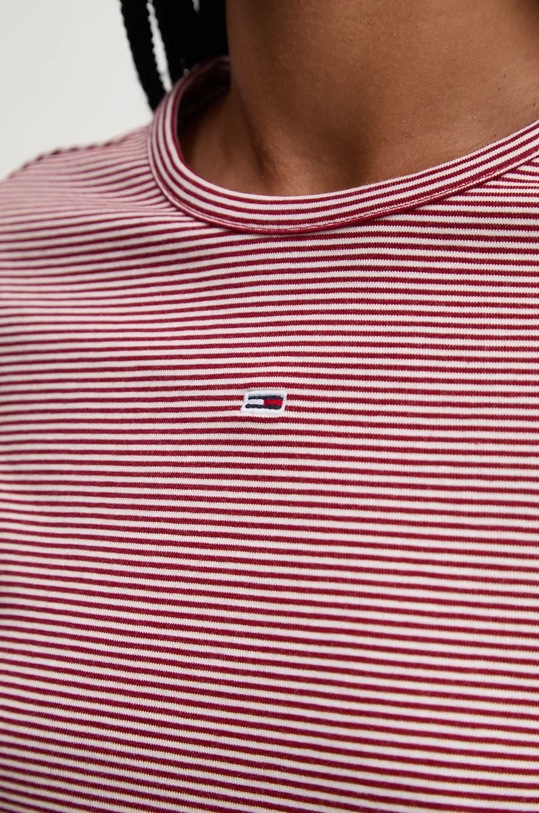 Tommy Jeans longsleeve DW0DW19043 czerwony