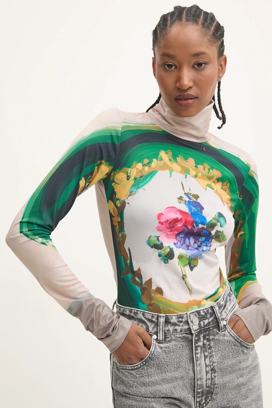 MSGM longsleeve cu modele bej 3742MDM11.247869