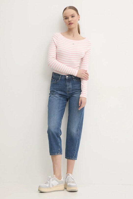 Лонгслив Tommy Jeans DW0DW19817 розовый AW24