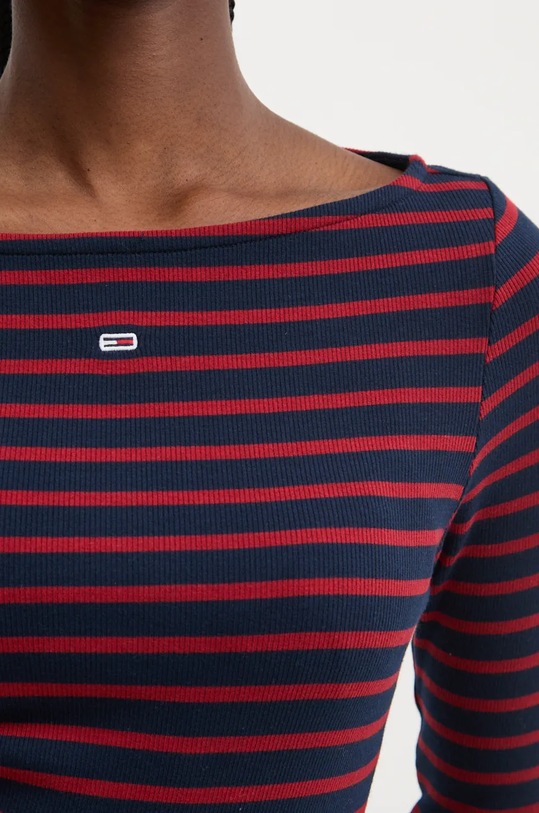 Tričko s dlhým rukávom Tommy Jeans DW0DW19817 tmavomodrá