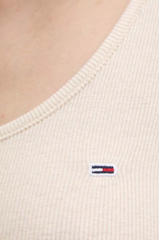 Tommy Jeans longsleeve DW0DW18805 beżowy