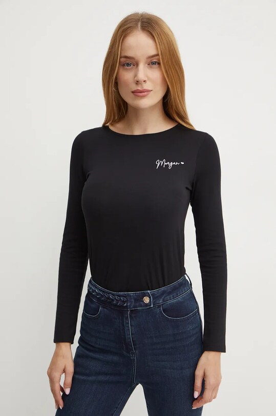 Morgan longsleeve TMATEO imprimeu negru TMATEO