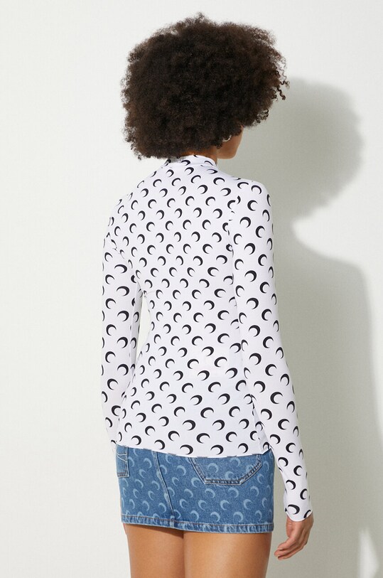 Clothing Marine Serre longsleeve shirt Moon Printed Jersey Second Skin Highneck Top WTS005A white