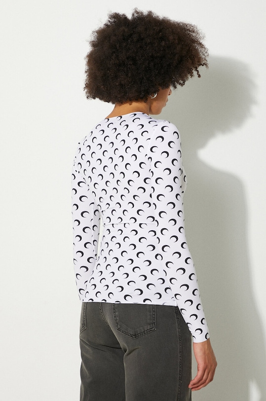 Clothing Marine Serre longsleeve shirt Moon Printed Jersey Second Skin Crewneck Top WTS006A white