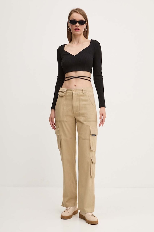 Tričko s dlouhým rukávem Sixth June 34312 černá AW24