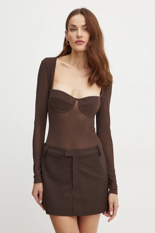 Bardot tricou CARTER maro 58788TB1