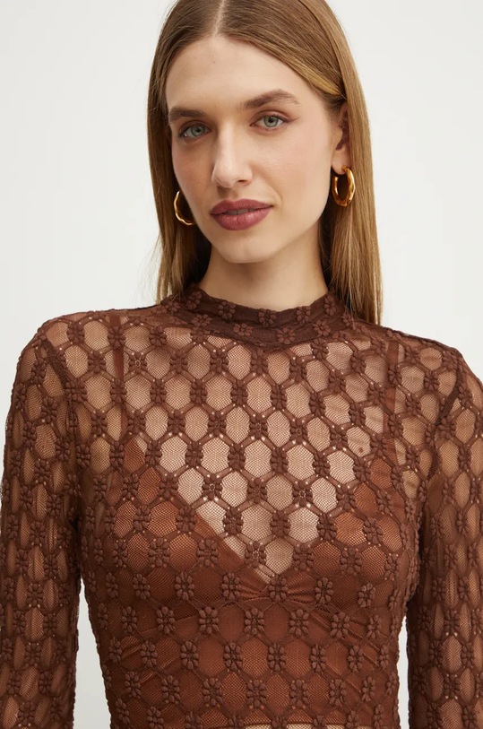 Oblečenie Blúzka Bardot ADONI 59473TB hnedá