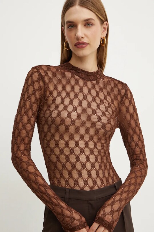 Blúzka Bardot ADONI hnedá 59473TB