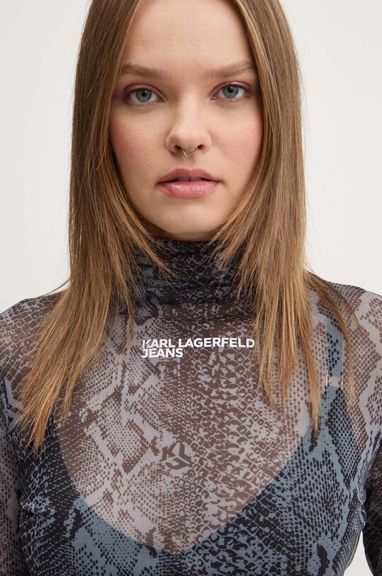 Karl Lagerfeld Jeans longsleeve szary 246J1702