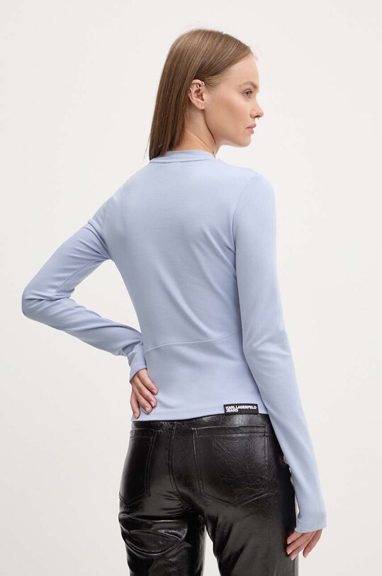 Odzież Karl Lagerfeld Jeans longsleeve 246J1704 niebieski