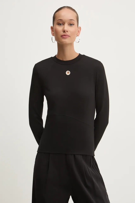 Tričko s dlouhým rukávem Karl Lagerfeld Jeans slim černá 246J1704