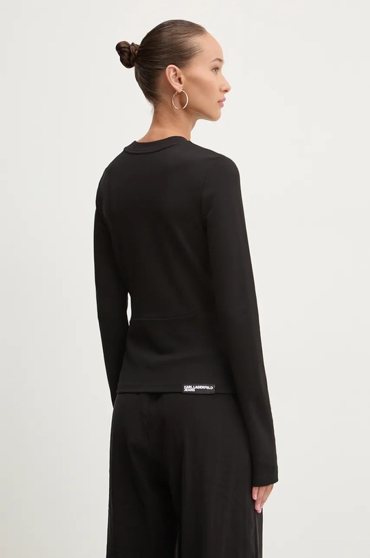 Oblečení Tričko s dlouhým rukávem Karl Lagerfeld Jeans 246J1704 černá