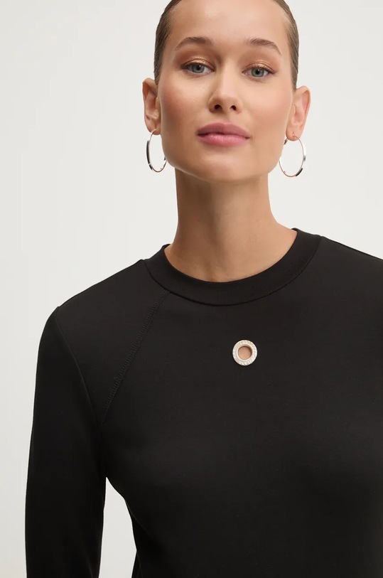Tričko s dlouhým rukávem Karl Lagerfeld Jeans černá 246J1704