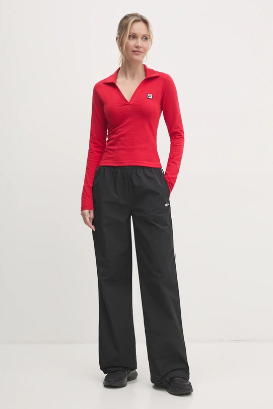 Μακρυμάνικο Fila Lee FAW0878 κόκκινο AW24