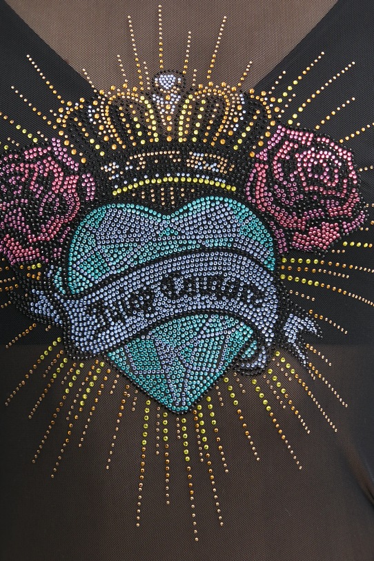 Juicy Couture bluza SACRED HEART MESH LS TOP JCBCT224836.101 negru