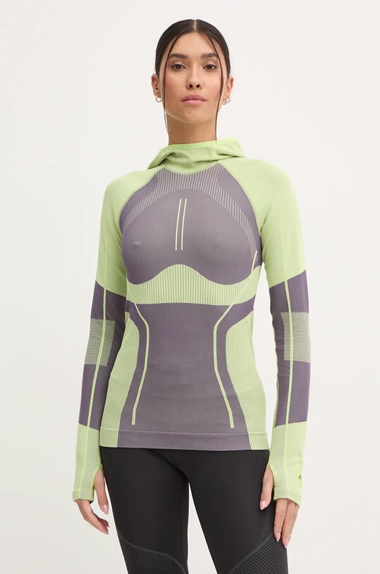 adidas by Stella McCartney bluza sportowa TrueStrenght zielony IV5524