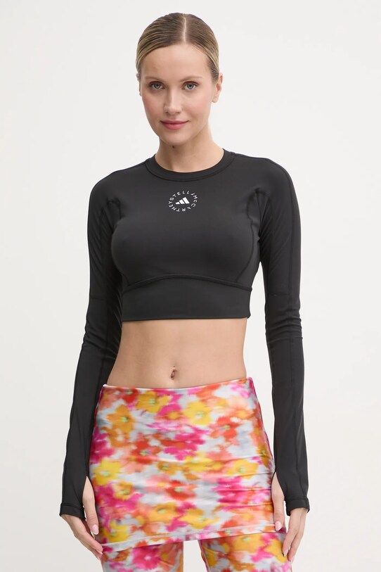 Лонгслів для тренувань adidas by Stella McCartney TrueStrenght regular чорний IW3859