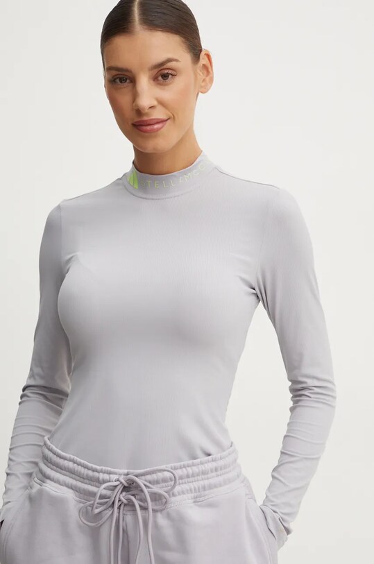 Majica dugih rukava adidas by Stella McCartney bez uzorka ljubičasta IW9908