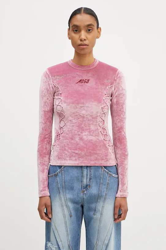 Andersson Bell camicia a maniche lunghe Velvet Lace Up Longsleeve regolare rosa atb1206w