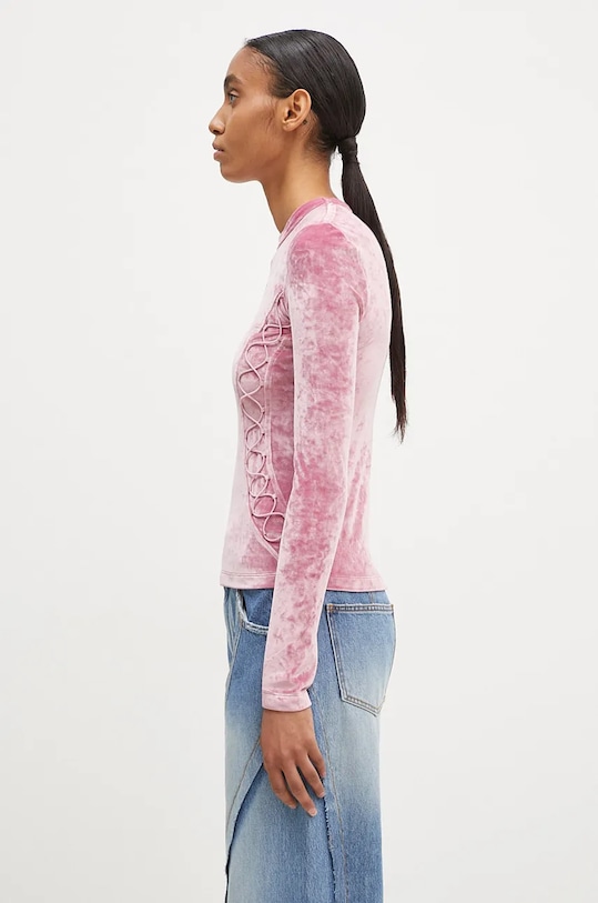 Andersson Bell camicia a maniche lunghe Velvet Lace Up Longsleeve atb1206w rosa AW24