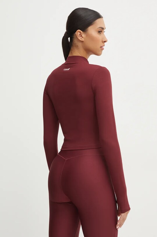 Îmbrăcăminte Casall longsleeve de yoga Soft Rib 24234. burgundia