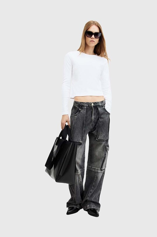 Хлопковый лонгслив AllSaints STEVIE LS TEE W184JB