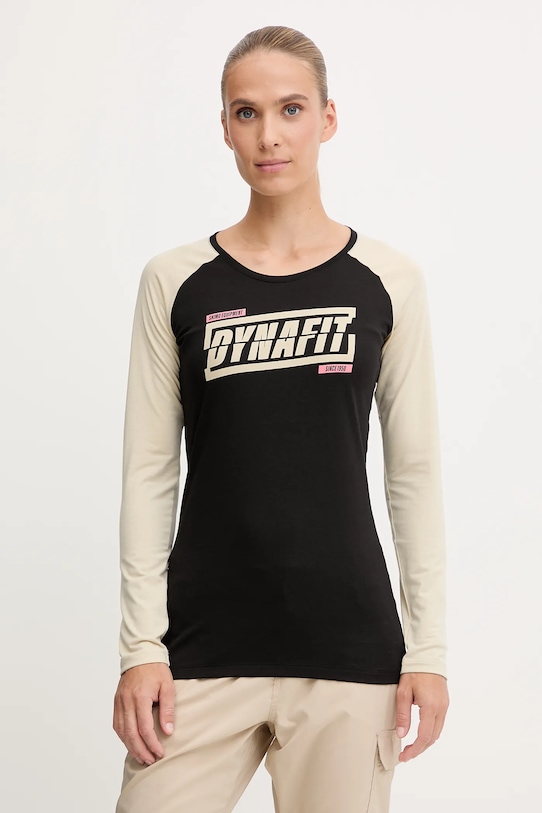 Dynafit longsleeve sportowy 24/7 wzorzyste czarny 08.0000070957