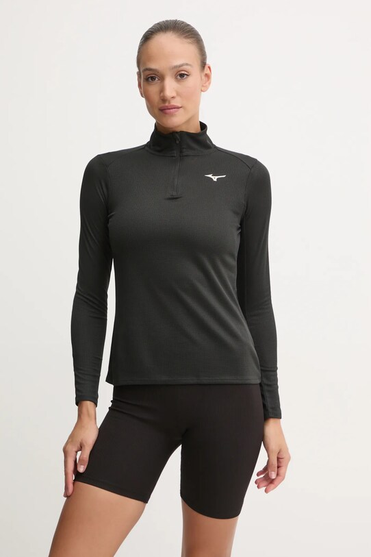 Mizuno hanorac de jogging Dryaeroflow uni negru J2GAB704
