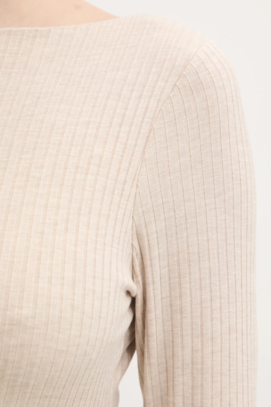 Блуза с дълги ръкави Abercrombie & Fitch KI139.4606.116 бежов