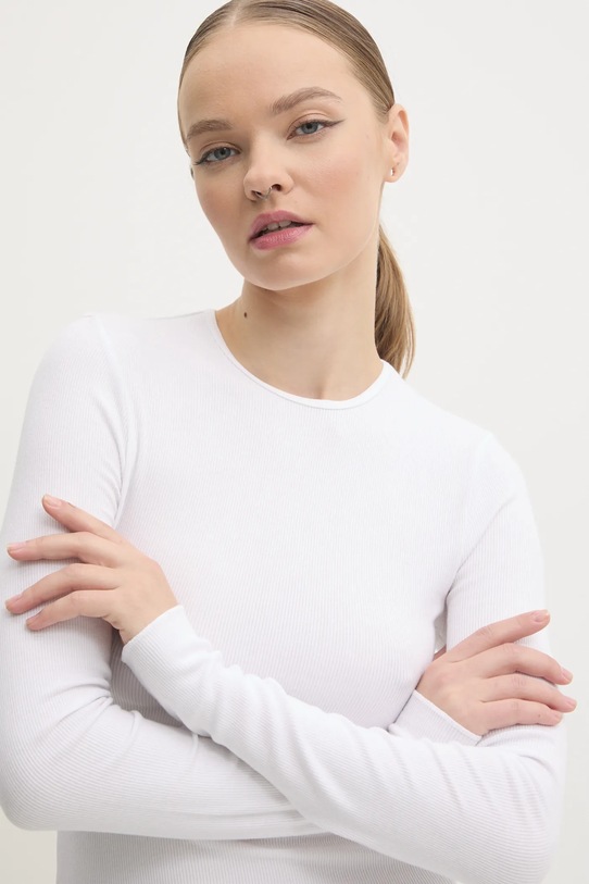 Majica dugih rukava Abercrombie & Fitch bijela KI139.4633.100