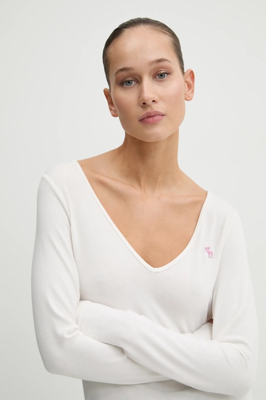 Abercrombie & Fitch longsleeve beżowy KI139.4666.178