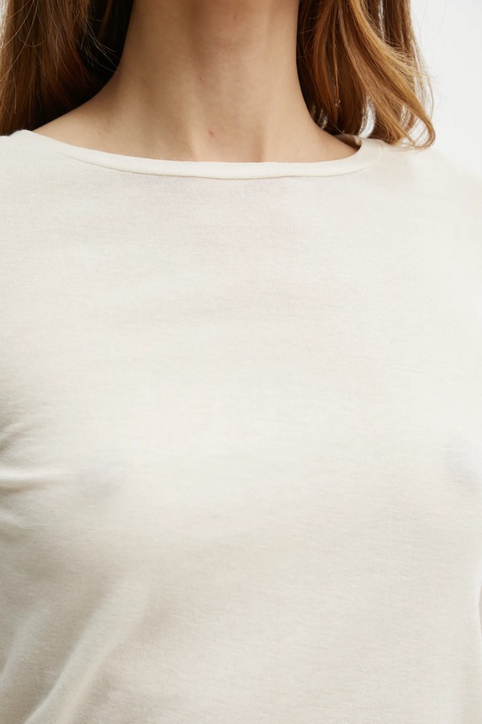 Weekend Max Mara longsleeve bawełniany 2425976013600 beżowy