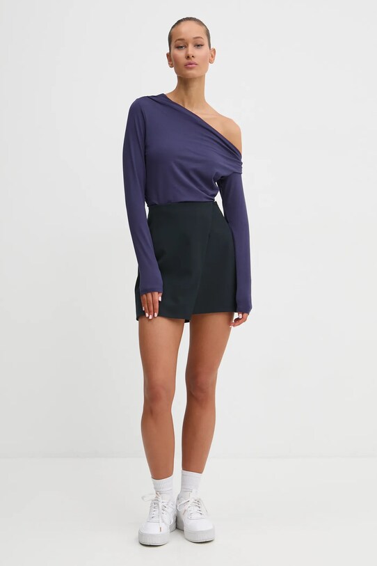 Tričko s dlhým rukávom Abercrombie & Fitch KI139.3688.200 tmavomodrá AW24