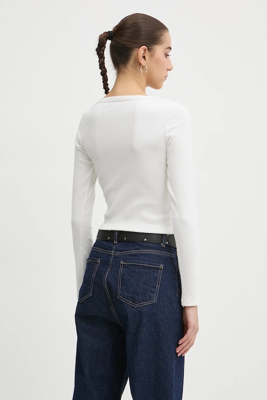 Odzież Hollister Co. longsleeve KI339.3631.101 beżowy