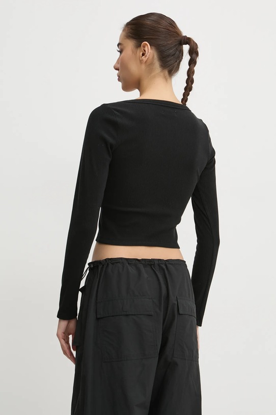 Oblečenie Tričko s dlhým rukávom Hollister Co. KI339.3684.900 čierna