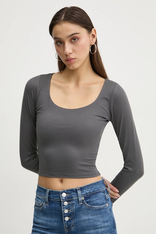 Hollister Co. longsleeve uni gri KI339.3628.131