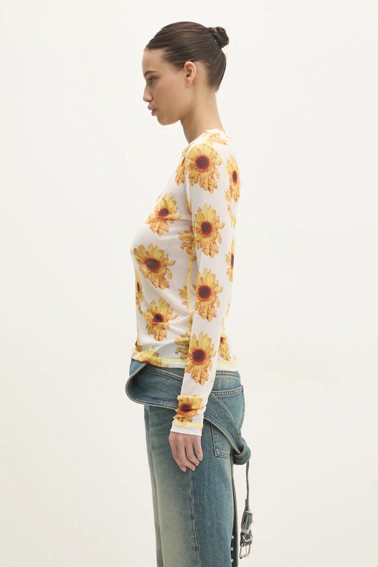 Majica dugih rukava JW Anderson Long Sleeve Underpinning JO0238.PG1670.001 zlatna AW24