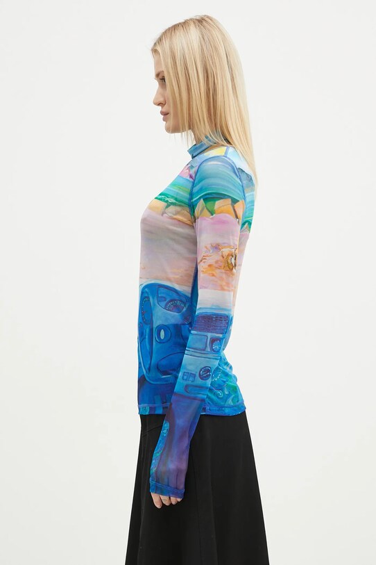 Blúzka JW Anderson Turtleneck Underpinning JO0224.PG1610.835 modrá AW24
