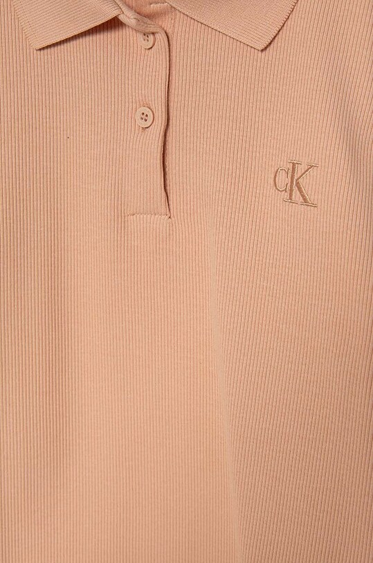 DÍVKA Dětské tričko s dlouhým rukávem Calvin Klein Jeans IG0IG02533.9BYH. oranžová