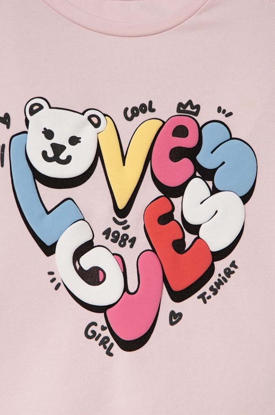 Dziewczynka Guess t-shirt niemowlęcy A4YI01.K6YW4.9BYH różowy