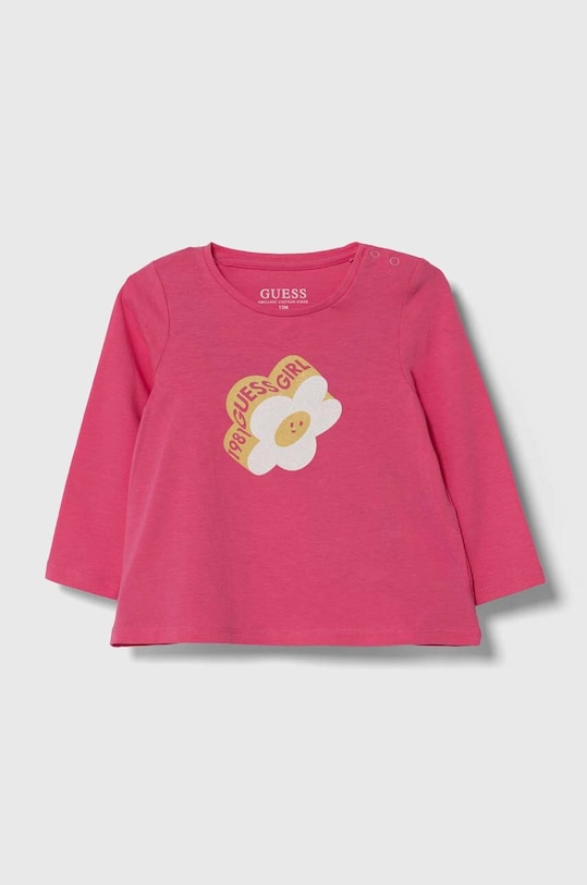 Μακρυμάνικο μωρού Guess στάμπα ροζ A4YI02.K6YW4.9BYH