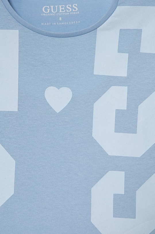 Dziewczynka Guess longsleeve bawełniany dziecięcy J4YI03.K8HM4.9BYH niebieski
