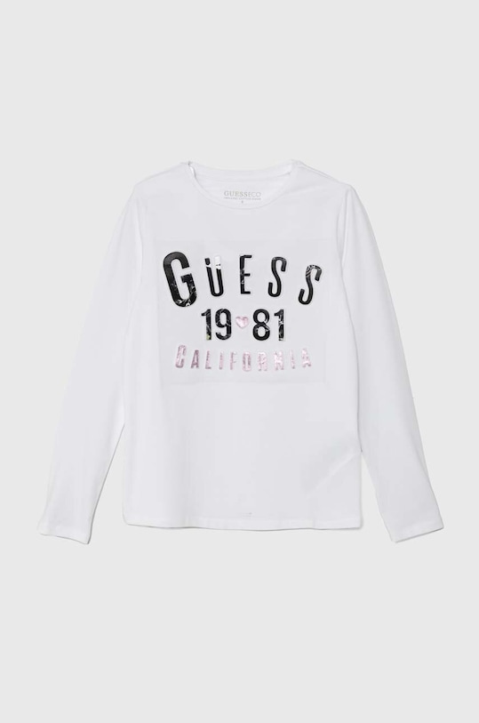 Guess longsleeve dziecięcy aplikacja biały J4YI31.K6YW4.9BYH