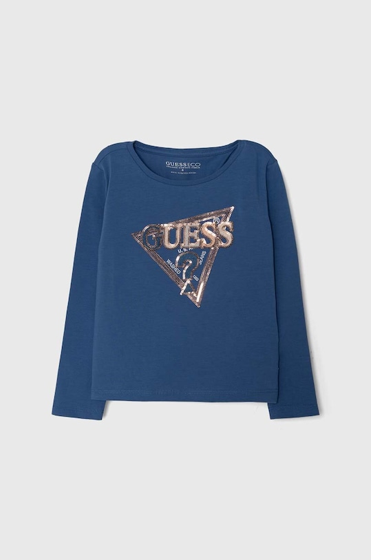 Guess longsleeve dziecięcy aplikacja niebieski K4YI11.K6YW4.9BYH