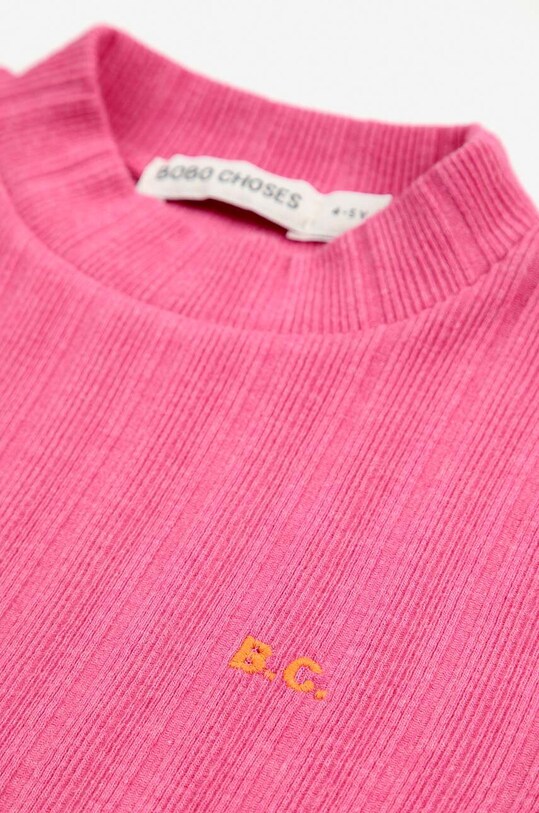 Дівчинка Дитячий лонгслів Bobo Choses 224AC028 рожевий