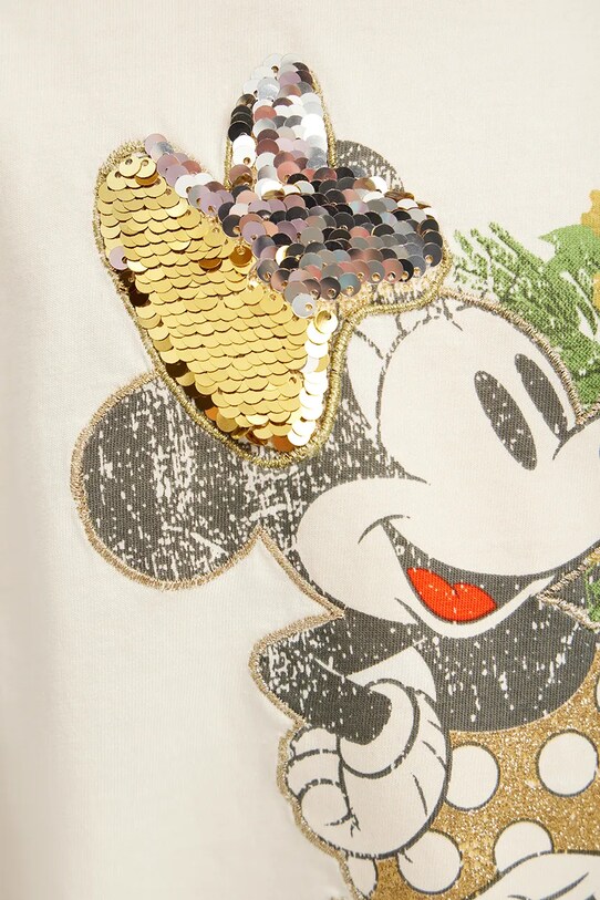 Desigual longsleeve din bumbac pentru copii MINNIE MOUSE 24WGTK15