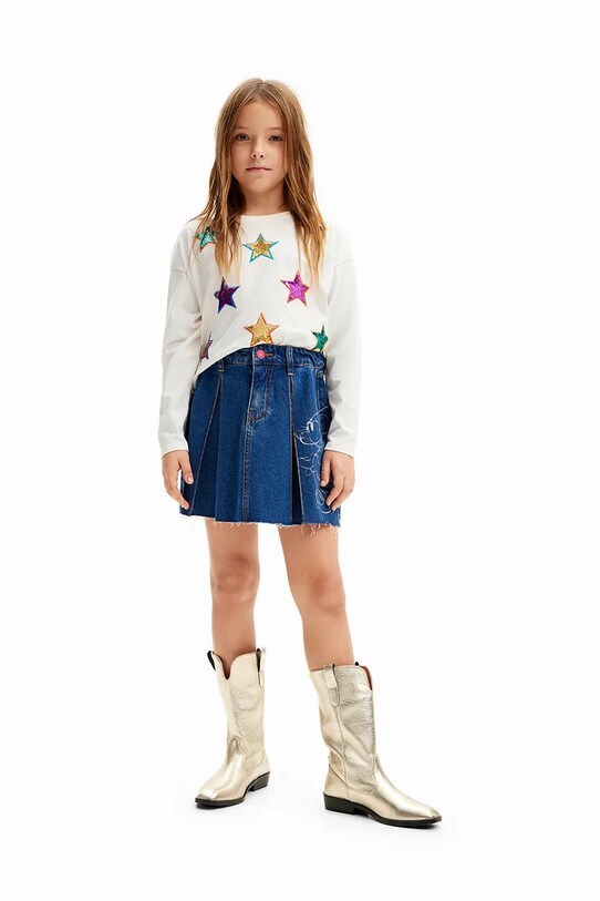 Хлопковый детский лонгслив Desigual 24WGTK03