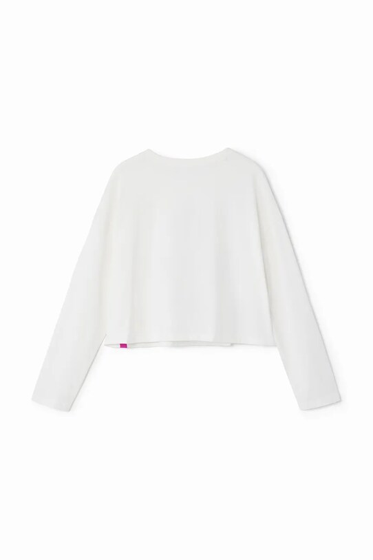 Хлопковый детский лонгслив Desigual белый 24WGTK03