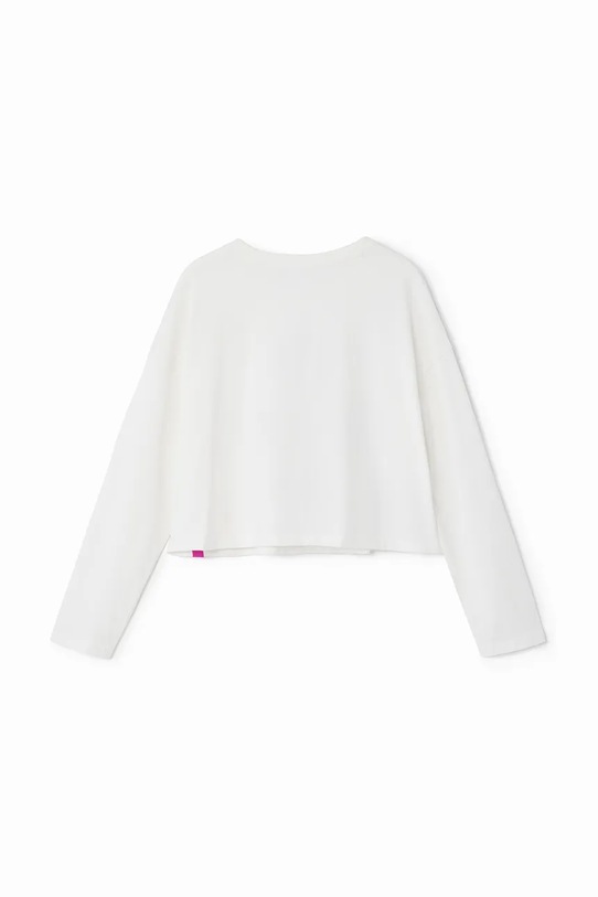 Desigual longsleeve bawełniany dziecięcy biały 24WGTK03