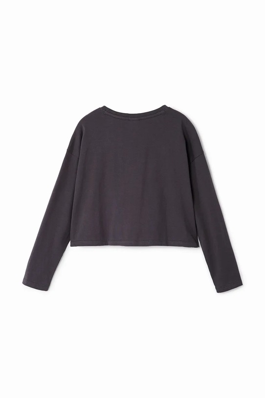 Dziewczynka Desigual longsleeve bawełniany dziecięcy 24WGTK03 czarny